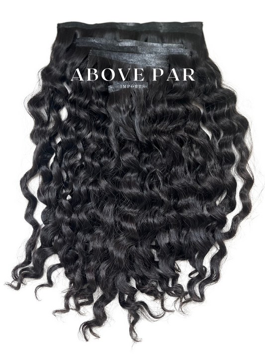 Raw Vietnamese Curly Seamless Clip-Ins